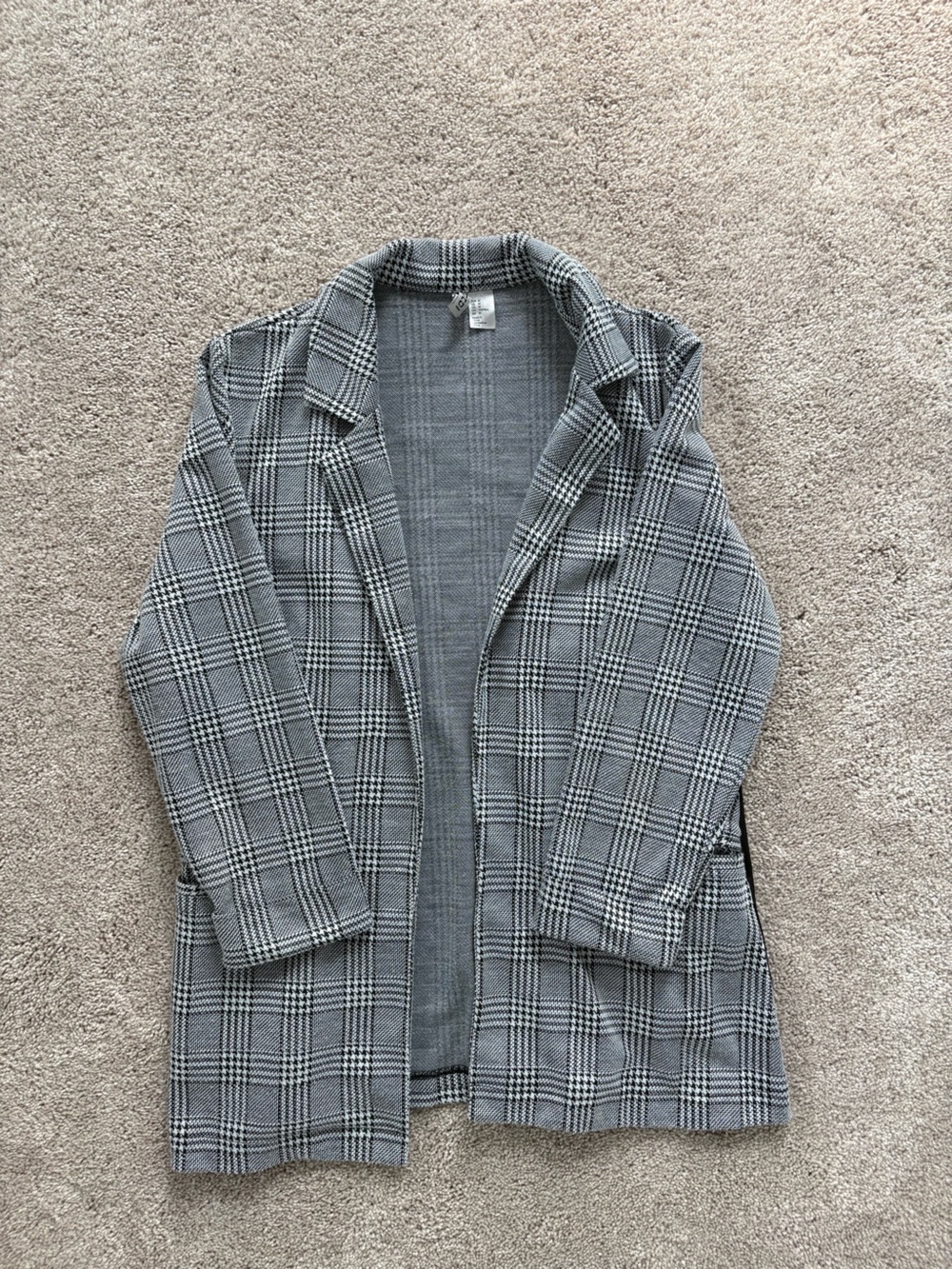 Divided Black & White Houndstooth Blazer Medium | Soft Office Work Jacket